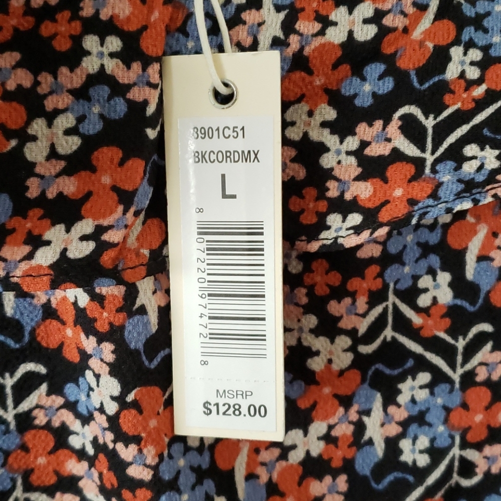 Max Studio Patterned Ruffle Wrap Midi Dress - Picture 10 of 12